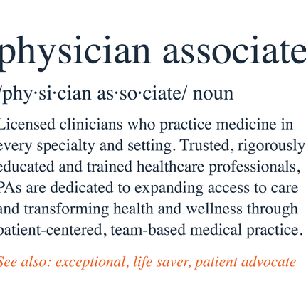 Collection image for: Physician Associate Definition