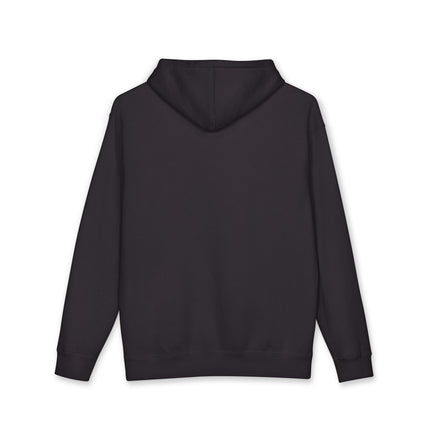 Back view of a black hoodie with a plain back